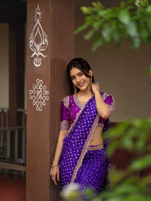 Nabha Natesh Steals the Spotlight in a Stunning Ethnic Saree!